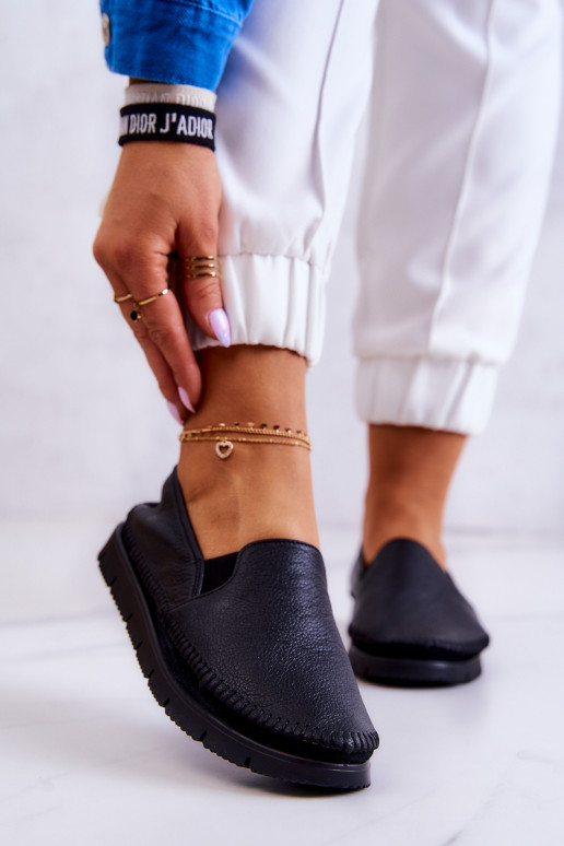 Women's Leather Slip-On Shoes... Women's Leather Slip-On Shoes...