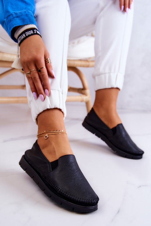 Women's Leather Slip-On Shoes... Women's Leather Slip-On Shoes...