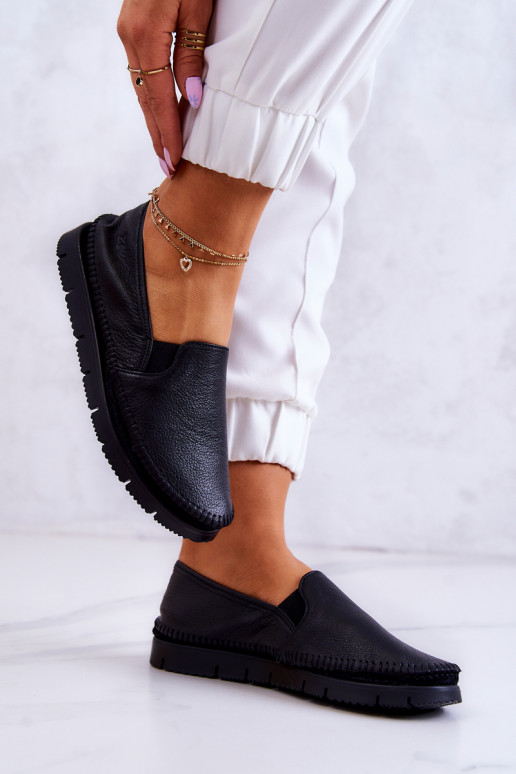 Women's Leather Slip-On Shoes... Women's Leather Slip-On Shoes...