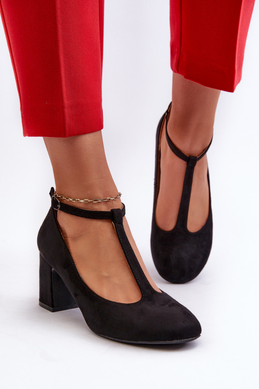 Black Raniyah Eco Suede Heel Pumps Black Raniyah Eco Suede Heel Pumps