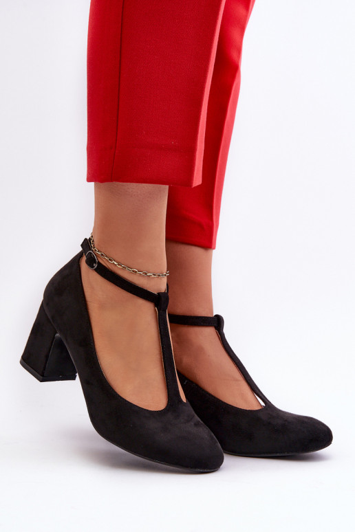 Black Raniyah Eco Suede Heel Pumps Black Raniyah Eco Suede Heel Pumps