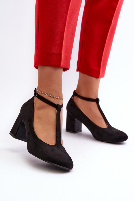 Black Raniyah Eco Suede Heel Pumps Black Raniyah Eco Suede Heel Pumps
