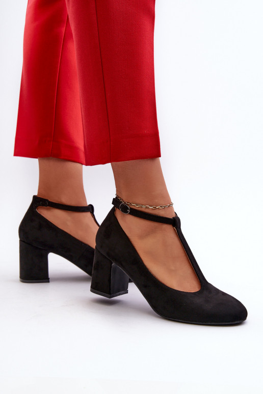 Black Raniyah Eco Suede Heel Pumps Black Raniyah Eco Suede Heel Pumps