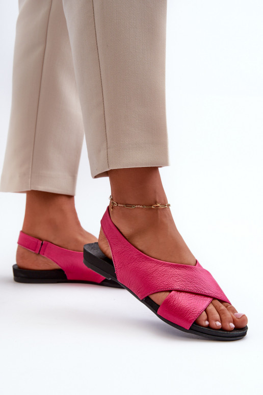 Women's Leather Sandals Fuchsia Women's Leather Sandals Fuchsia