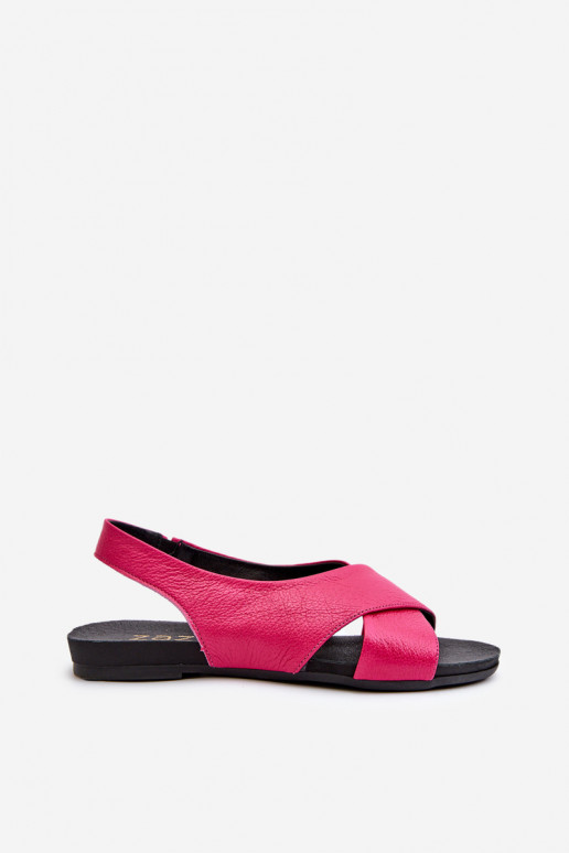 Women's Leather Sandals Fuchsia Women's Leather Sandals Fuchsia