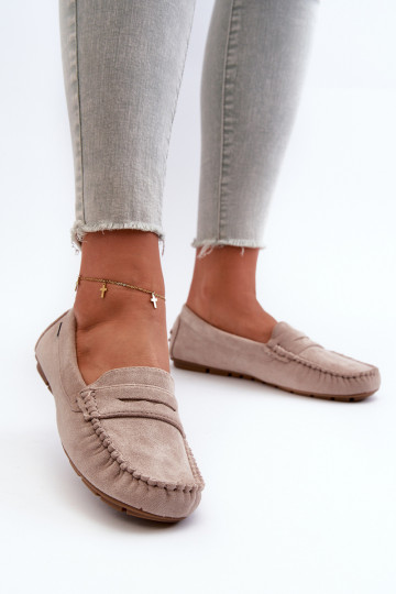 Women's Beige Faux Suede...
