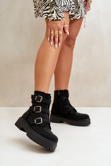 Insulated boots with decoration black Ciascia 2