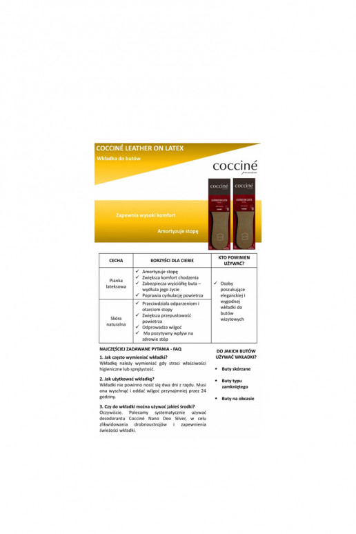 Coccine Leather On Latex Foam Insoles Coccine Leather On Latex Foam Insoles