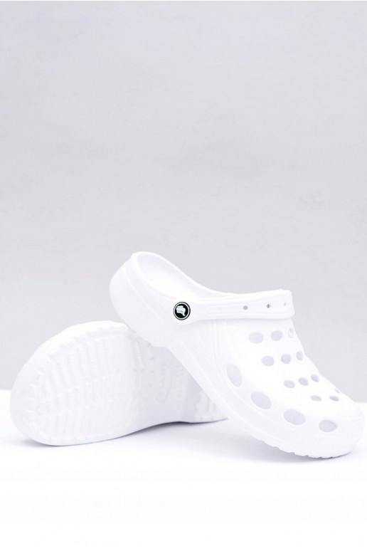 Men's Slides Sandals Crocs White