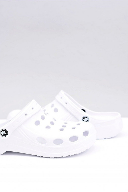 Men's Slides Sandals Crocs White