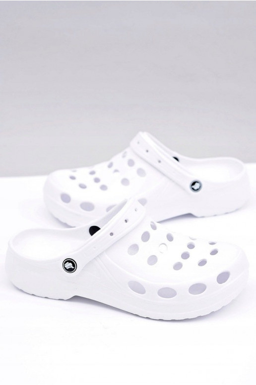 Men's Slides Sandals Crocs White