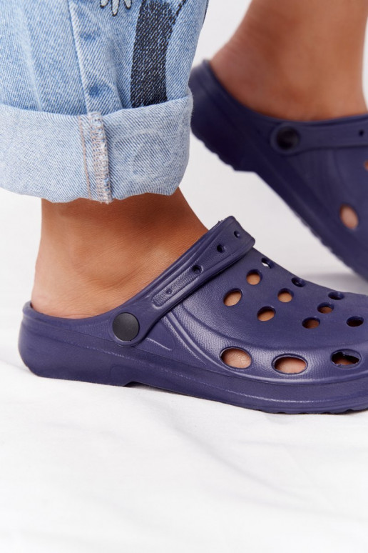 Women's Slides Foam Navy Blue Crocs EVA