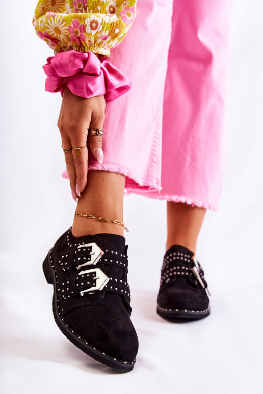 Women's Brogues With Buckles Lu Boo Black