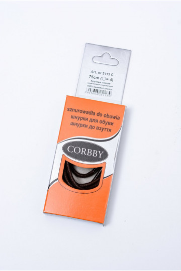 Corbby Brown Waxed Thin Laces 2