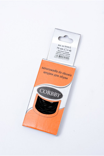 Corbby Black Waxed Thin Laces 2