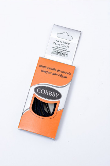 Corbby Navy Blue Waxed Thin Laces 2