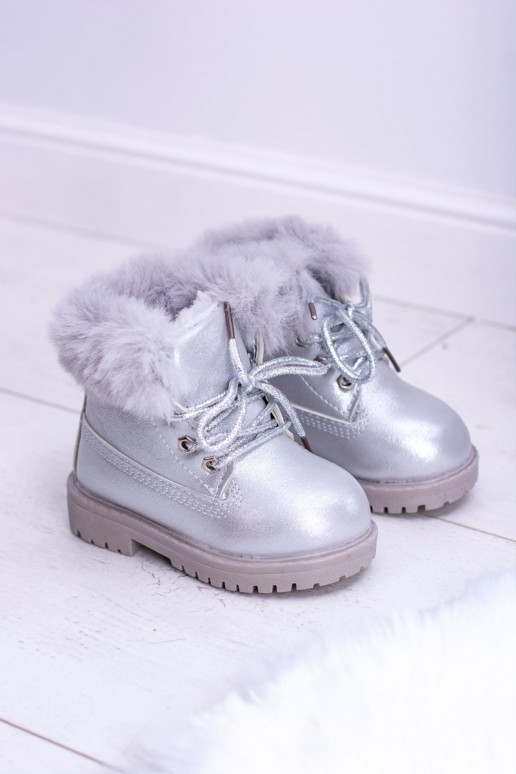 Silver Warmed Children's Booties Trappers Phobos