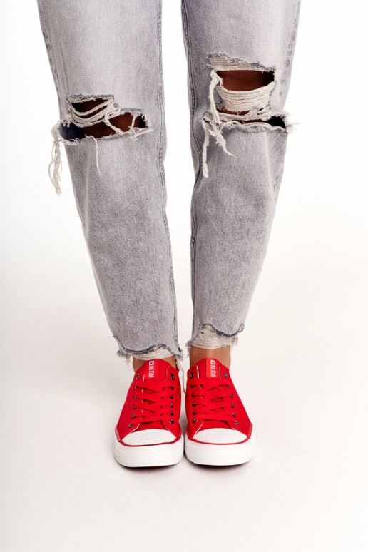 Women's Classic Low Sneakers Big Star DD274339 Red Women's Classic Low Sneakers Big Star DD274339 Red