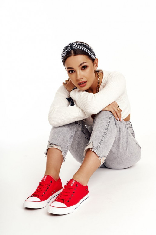 Women's Classic Low Sneakers Big Star DD274339 Red Women's Classic Low Sneakers Big Star DD274339 Red