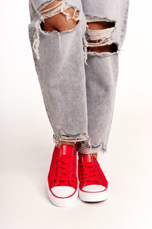 Women's Classic Low Sneakers Big Star DD274339 Red Women's Classic Low Sneakers Big Star DD274339 Red