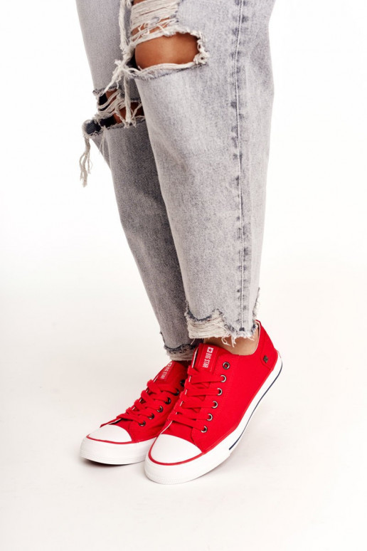 Women's Classic Low Sneakers Big Star DD274339 Red Women's Classic Low Sneakers Big Star DD274339 Red