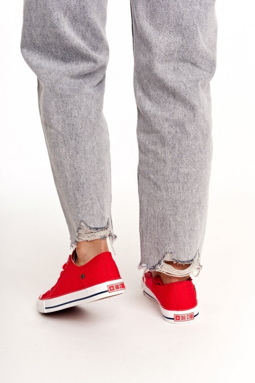 Women's Classic Low Sneakers Big Star DD274339 Red Women's Classic Low Sneakers Big Star DD274339 Red