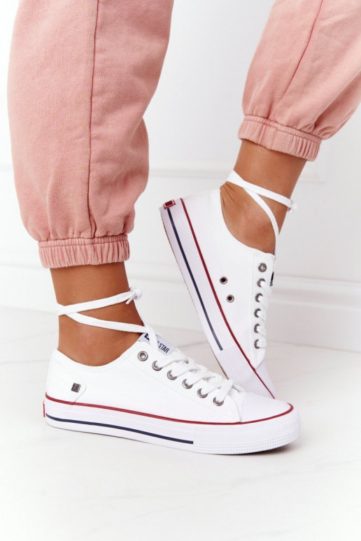 Women's Classic Low Sneakers Big Star DD274336 White Women's Classic Low Sneakers Big Star DD274336 White