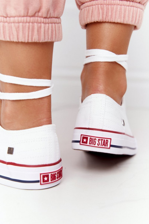 Women's Classic Low Sneakers Big Star DD274336 White Women's Classic Low Sneakers Big Star DD274336 White