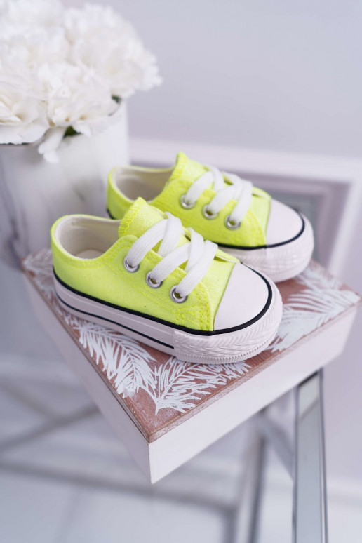 Kids' Glitter Sneakers Lime Misty Kids' Glitter Sneakers Lime Misty
