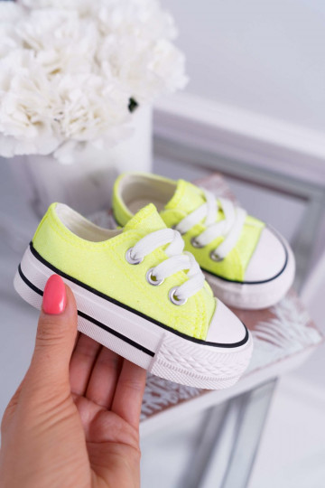 Kids' Glitter Sneakers Lime Misty 2