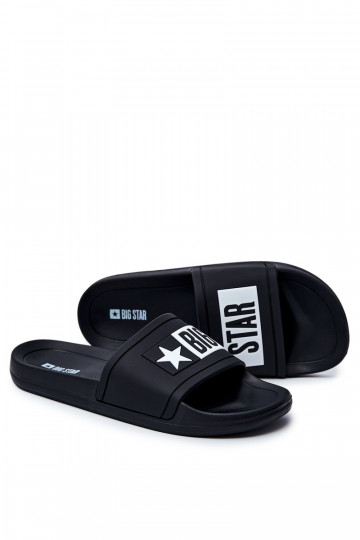 Men's Big Star Rubber Flip Flops Black DD174699 2