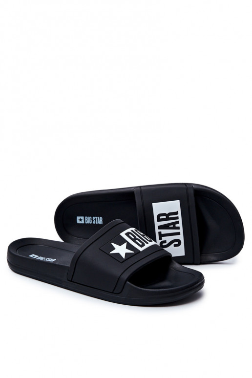 Men's Big Star Rubber Flip Flops Black DD174699 Men's Big Star Rubber Flip Flops Black DD174699