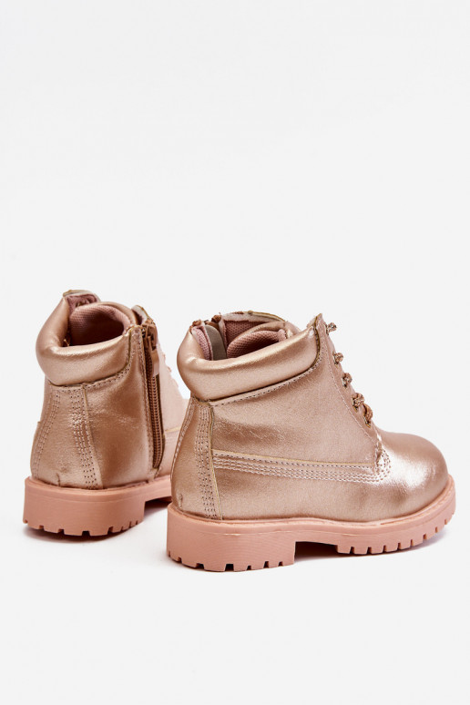 Children's Trappers Boots Warmed Pink Gold Dexter Children's Trappers Boots Warmed Pink Gold Dexter