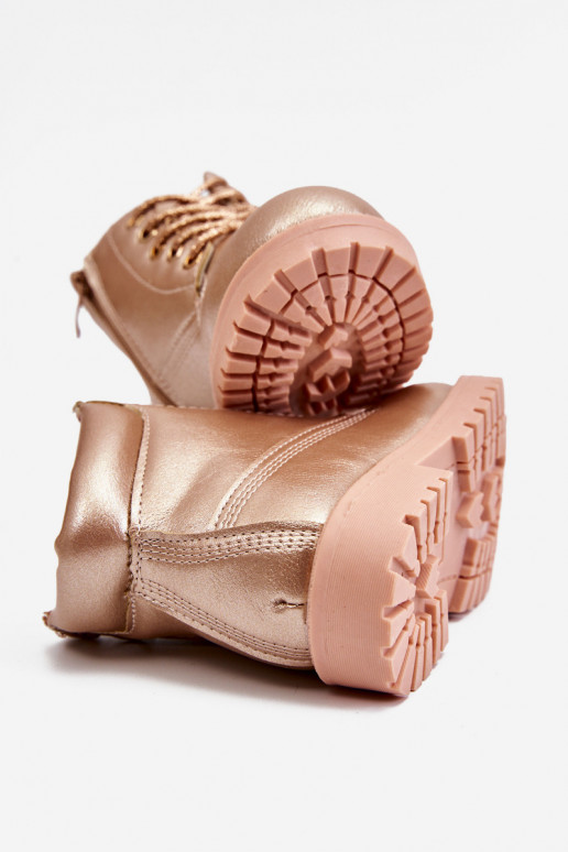 Children's Trappers Boots Warmed Pink Gold Dexter Children's Trappers Boots Warmed Pink Gold Dexter