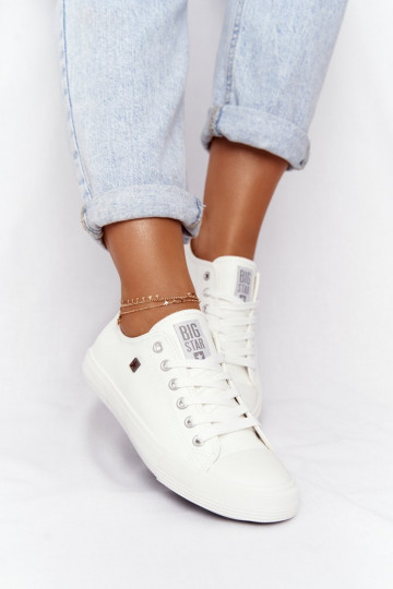 Women's Leather Sneakers Big Star White V274869 2