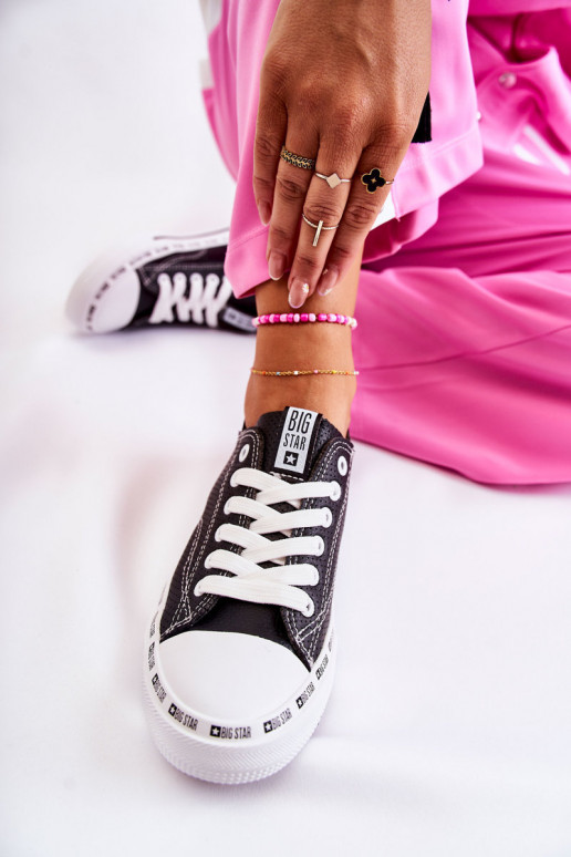 Women's Big Star Openwork Sneakers Black FF274023