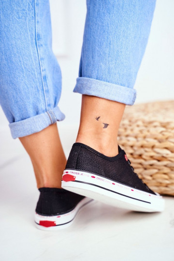 Cross Jeans Women's Sneakers Black Mesh FF2R4015C 2