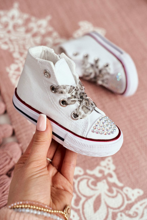 Children's Sneakers With Cubic Zirconia White Smile Children's Sneakers With Cubic Zirconia White Smile