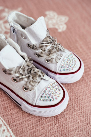 Children's Sneakers With Cubic Zirconia White Smile 2