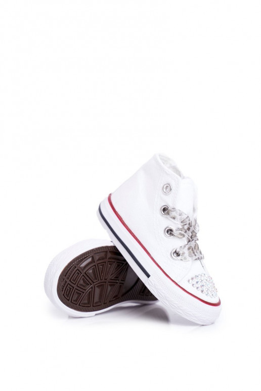 Children's Sneakers With Cubic Zirconia White Smile Children's Sneakers With Cubic Zirconia White Smile