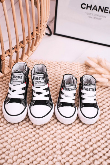 Children's High Sneakers With A Zipper BIG STAR HH374188 Black 2