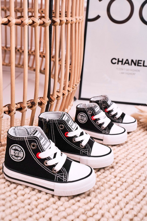 Children's High Sneakers With A Zipper BIG STAR HH374188 Black Children's High Sneakers With A Zipper BIG STAR HH374188 Black