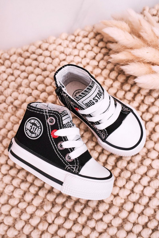 Children's High Sneakers With A Zipper BIG STAR HH374188 Black Children's High Sneakers With A Zipper BIG STAR HH374188 Black