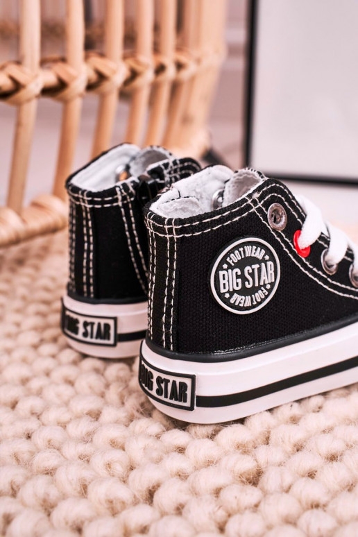Children's High Sneakers With A Zipper BIG STAR HH374188 Black Children's High Sneakers With A Zipper BIG STAR HH374188 Black