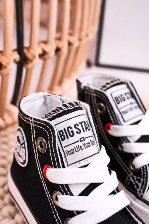 Children's High Sneakers With A Zipper BIG STAR HH374188 Black Children's High Sneakers With A Zipper BIG STAR HH374188 Black