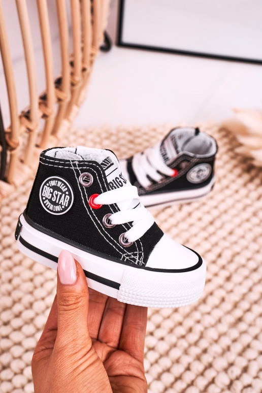 Children's High Sneakers With A Zipper BIG STAR HH374188 Black Children's High Sneakers With A Zipper BIG STAR HH374188 Black