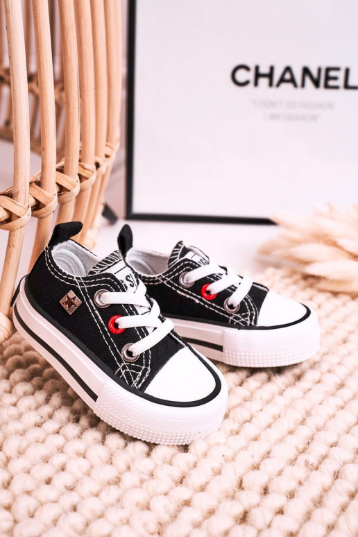 Children's Classic Low Sneakers BIG STAR HH374194 Black Children's Classic Low Sneakers BIG STAR HH374194 Black