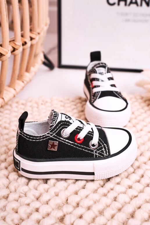 Children's Classic Low Sneakers BIG STAR HH374194 Black Children's Classic Low Sneakers BIG STAR HH374194 Black