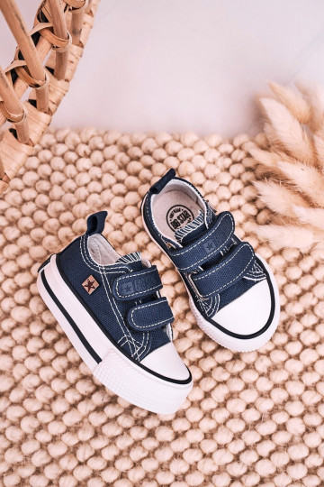 Children's Velcro Sneakers BIG STAR HH374201 Navy Blue 2