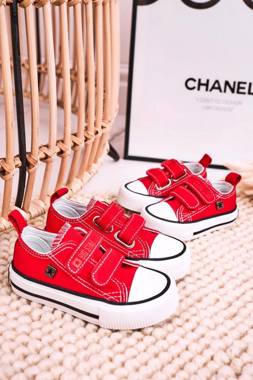 Children's Velcro Sneakers BIG STAR HH374202 Red